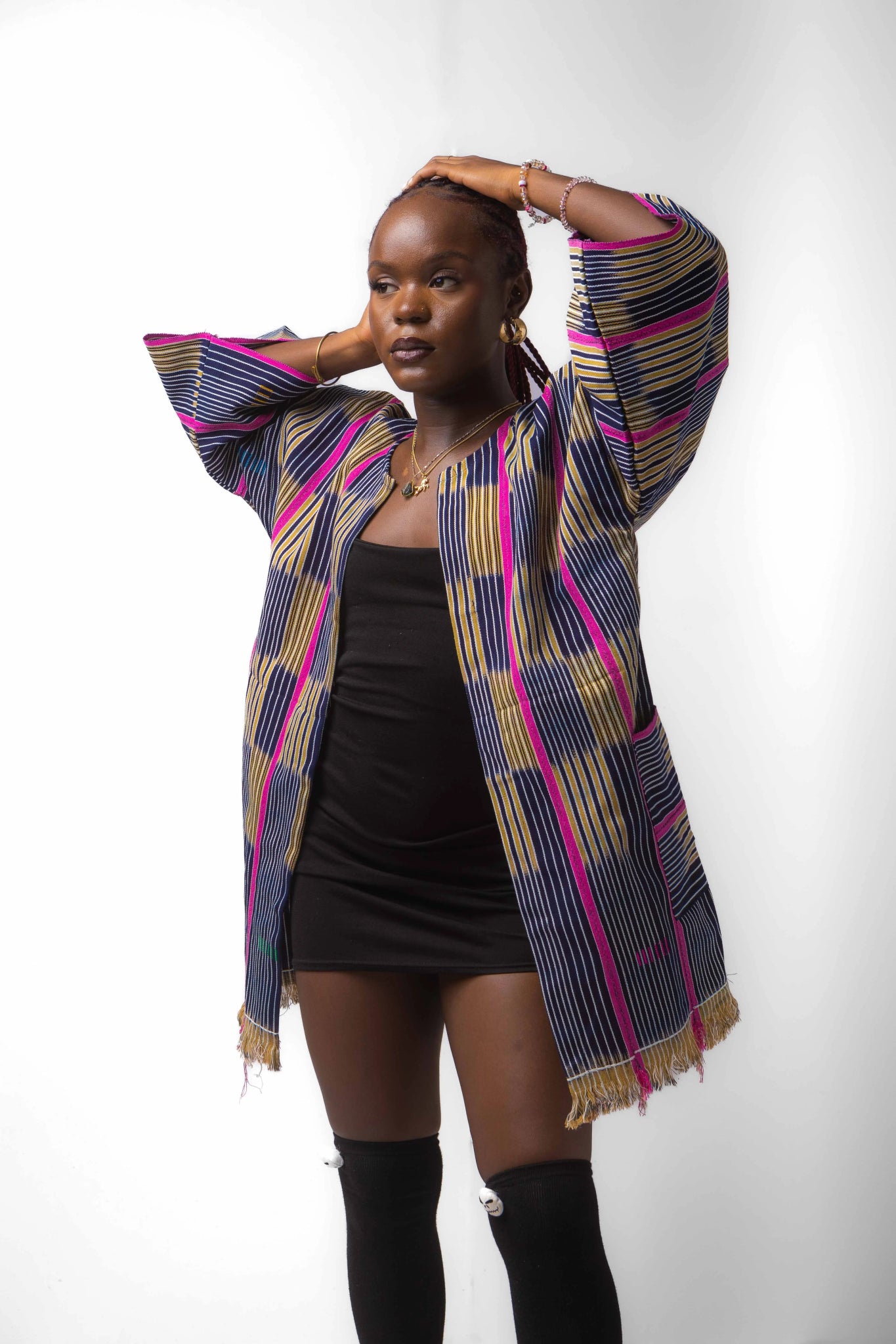 Pinkish Baule Cloak#african_fabric_ghana#