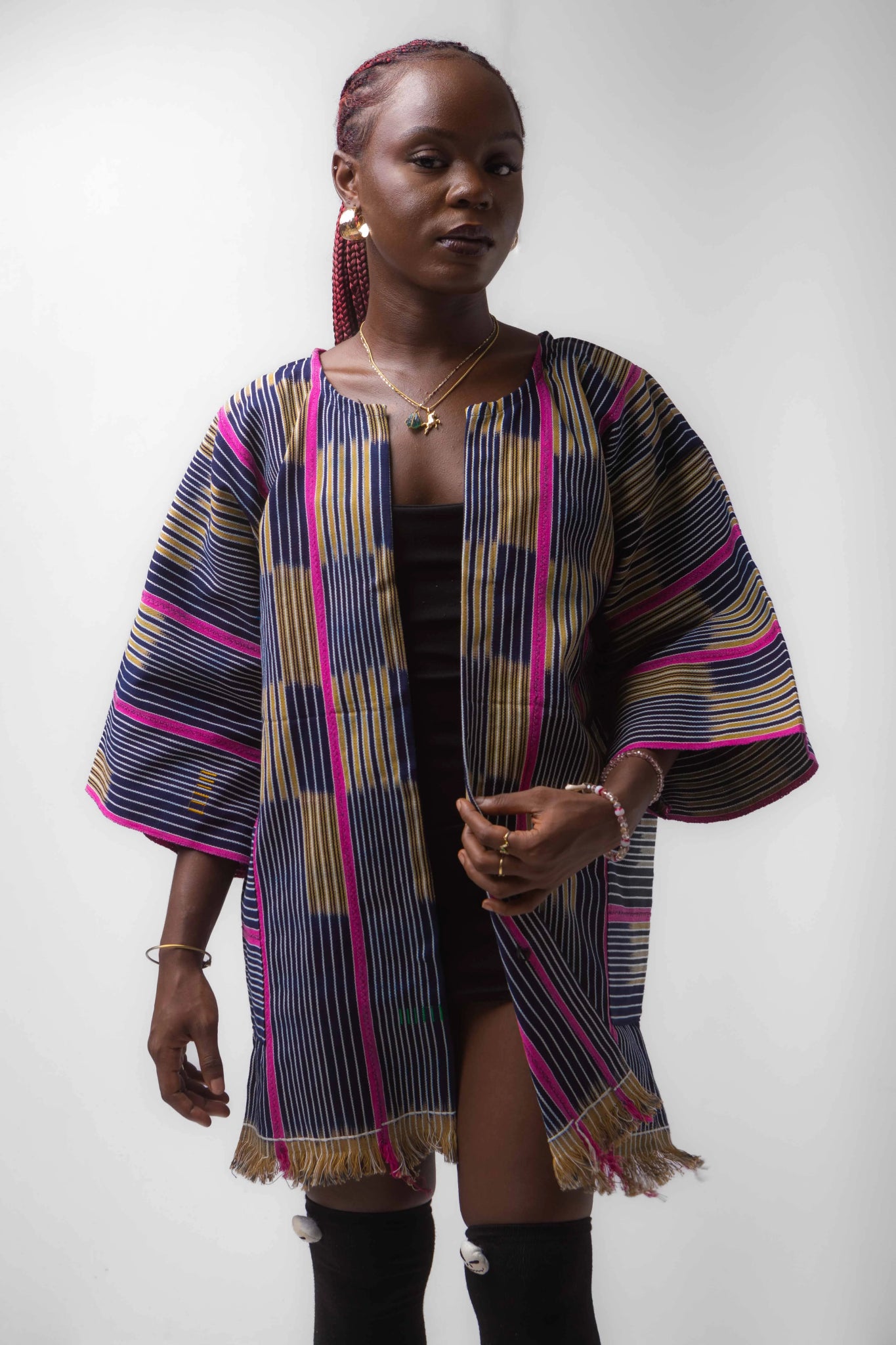 Pinkish Baule Cloak#african_fabric_ghana#