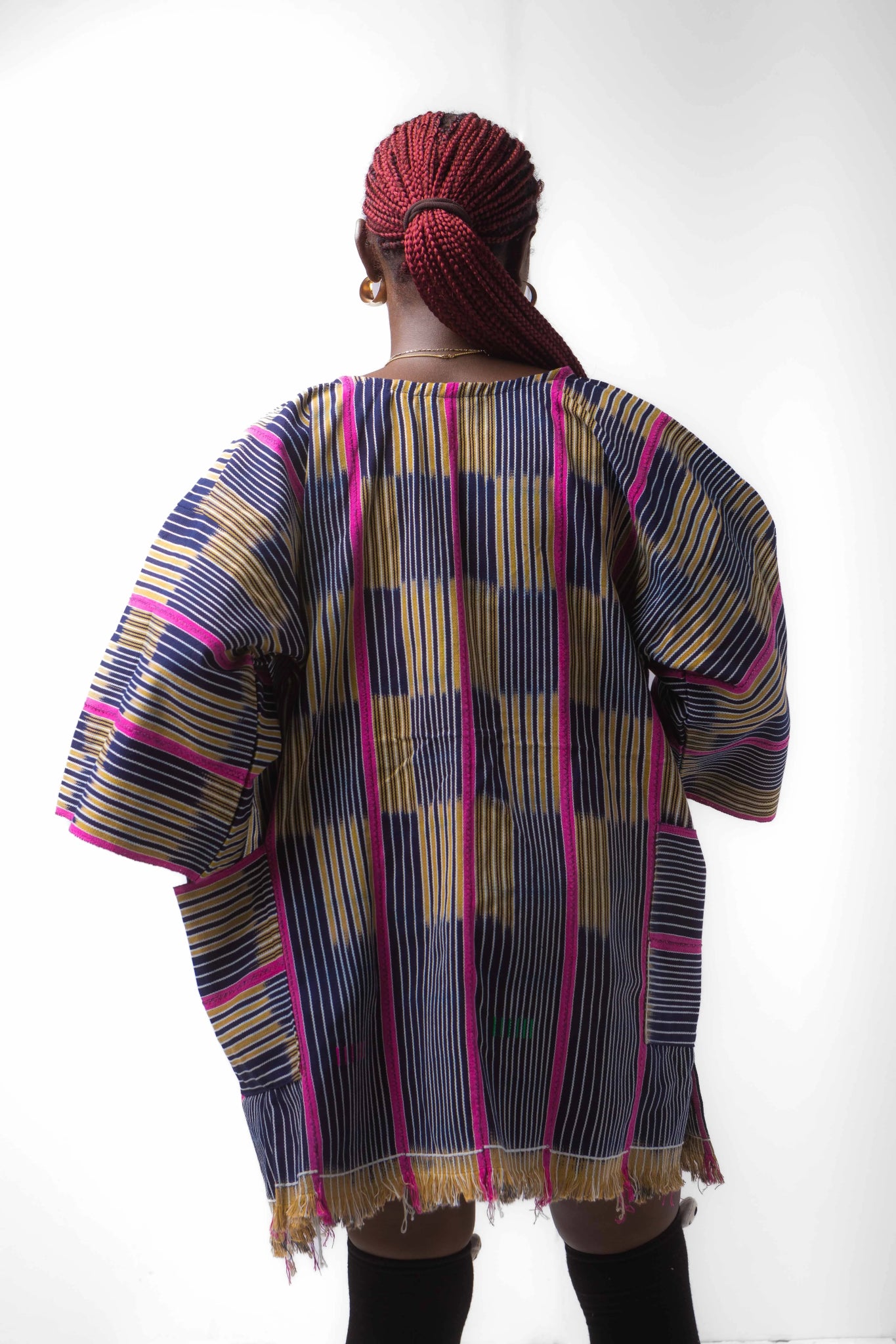 Pinkish Baule Cloak#african_fabric_ghana#