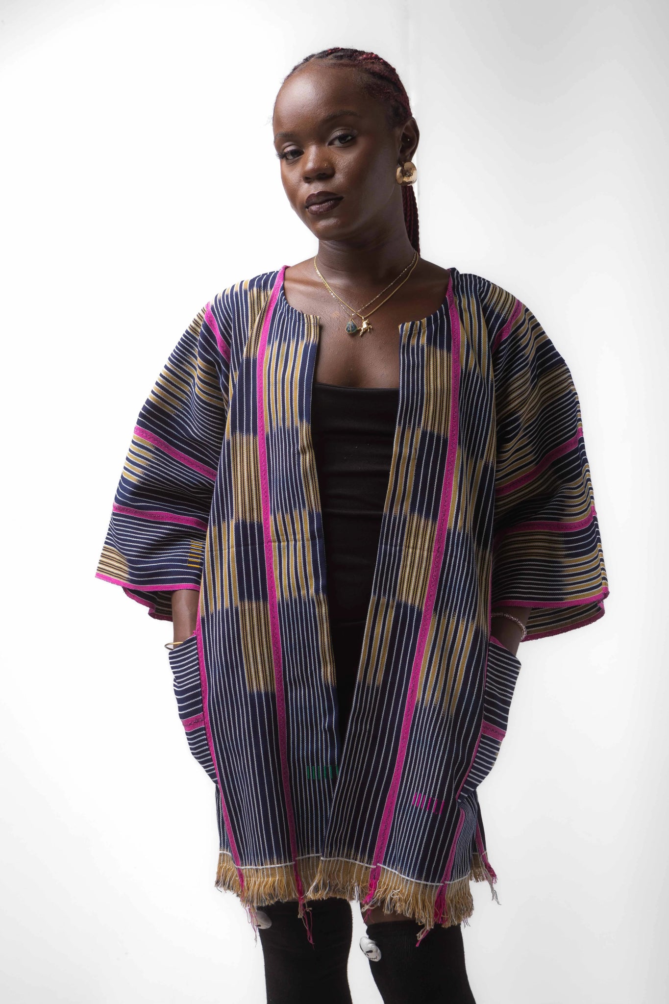 Pinkish Baule Cloak#african_fabric_ghana#