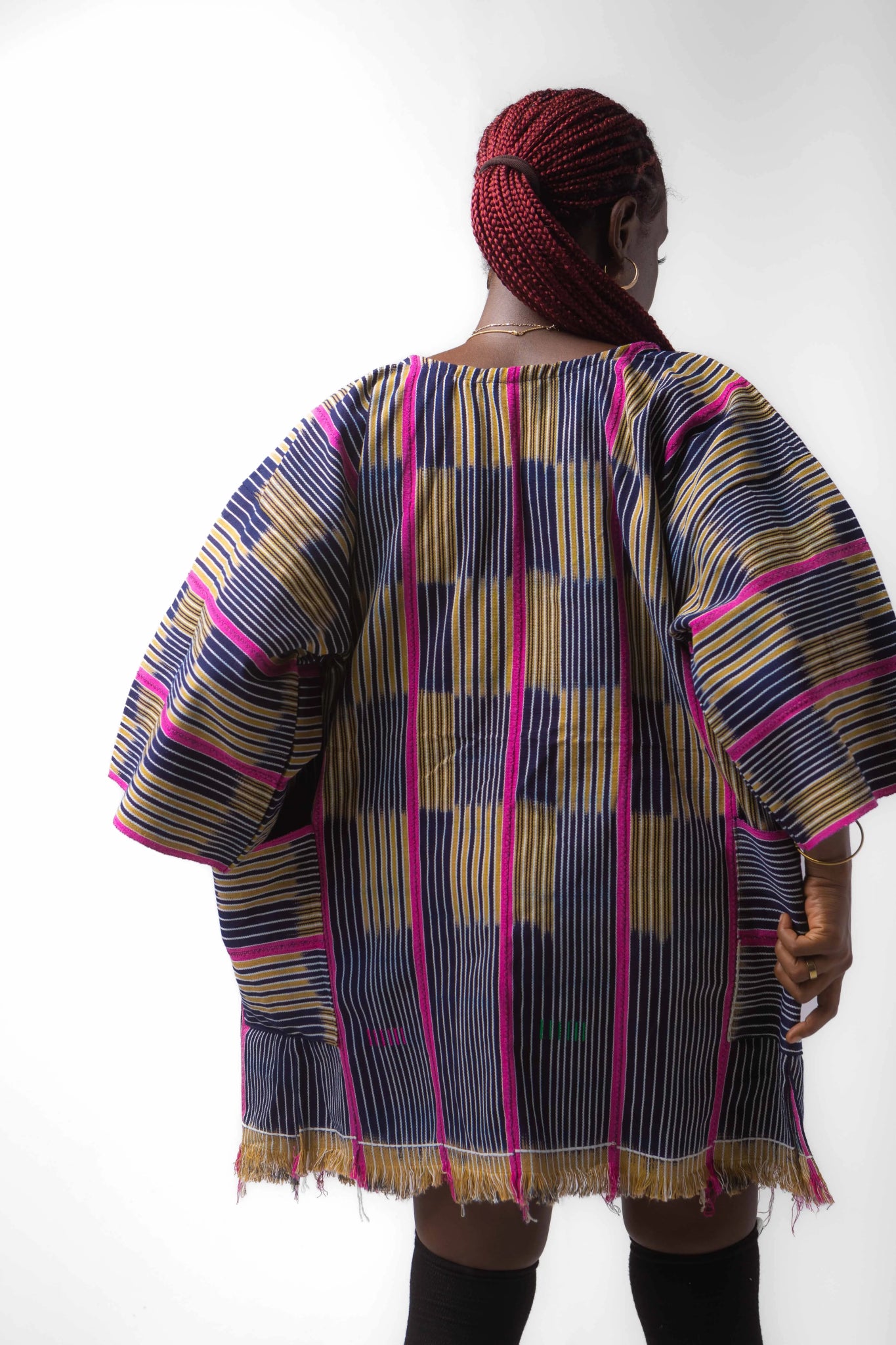 Pinkish Baule Cloak#african_fabric_ghana#
