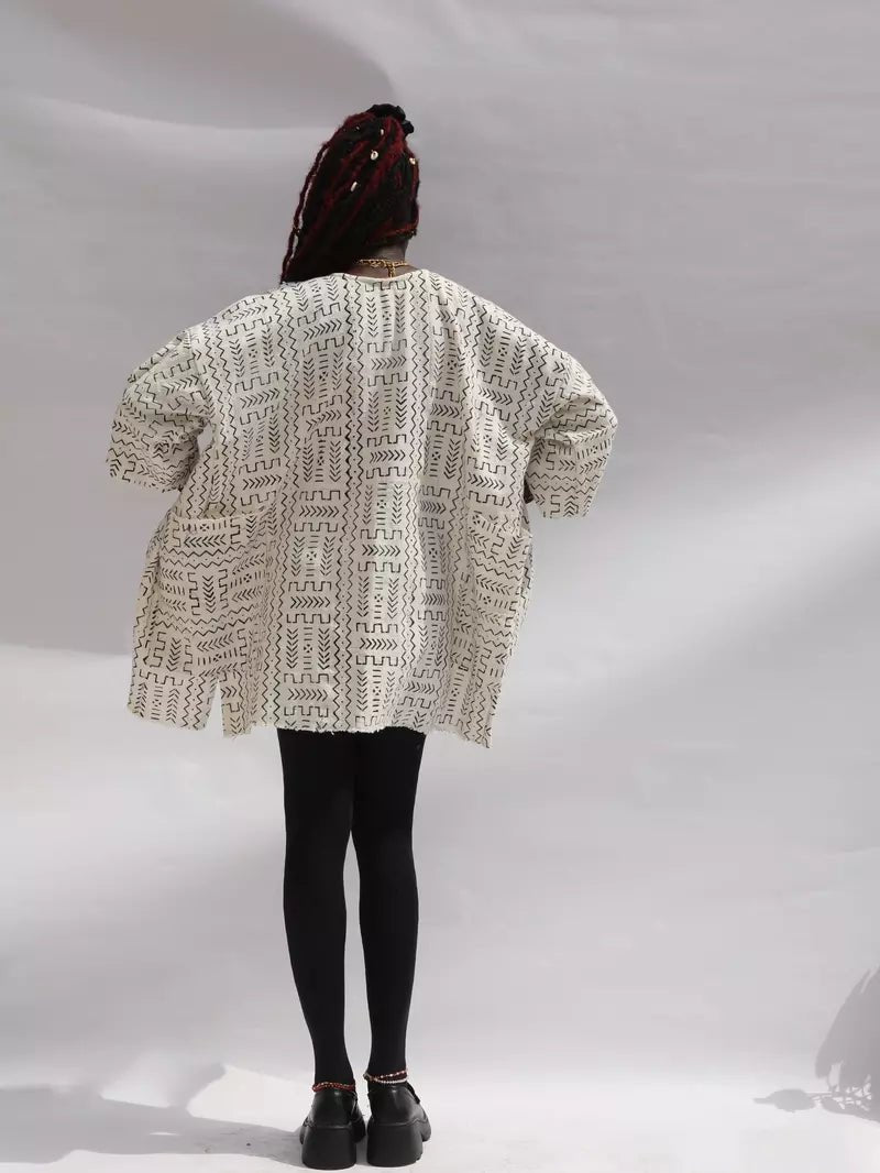 Plastic Off The Sofa Bogolan Cloak (Pre - Order)#african_fabric_ghana#