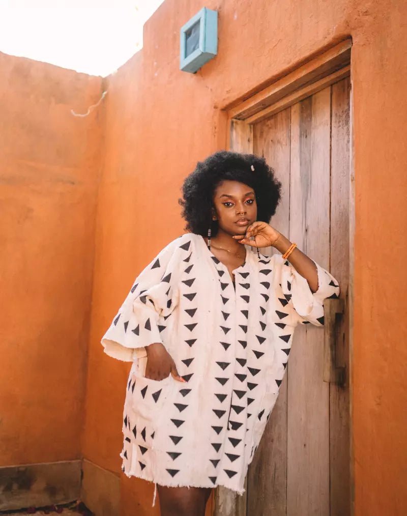Pyramids Bogolan Cloak (Pre - Order)#african_fabric_ghana#