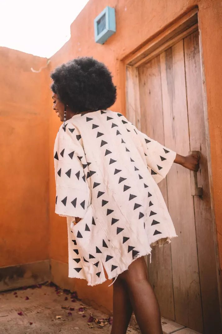 Pyramids Bogolan Cloak (Pre - Order)#african_fabric_ghana#