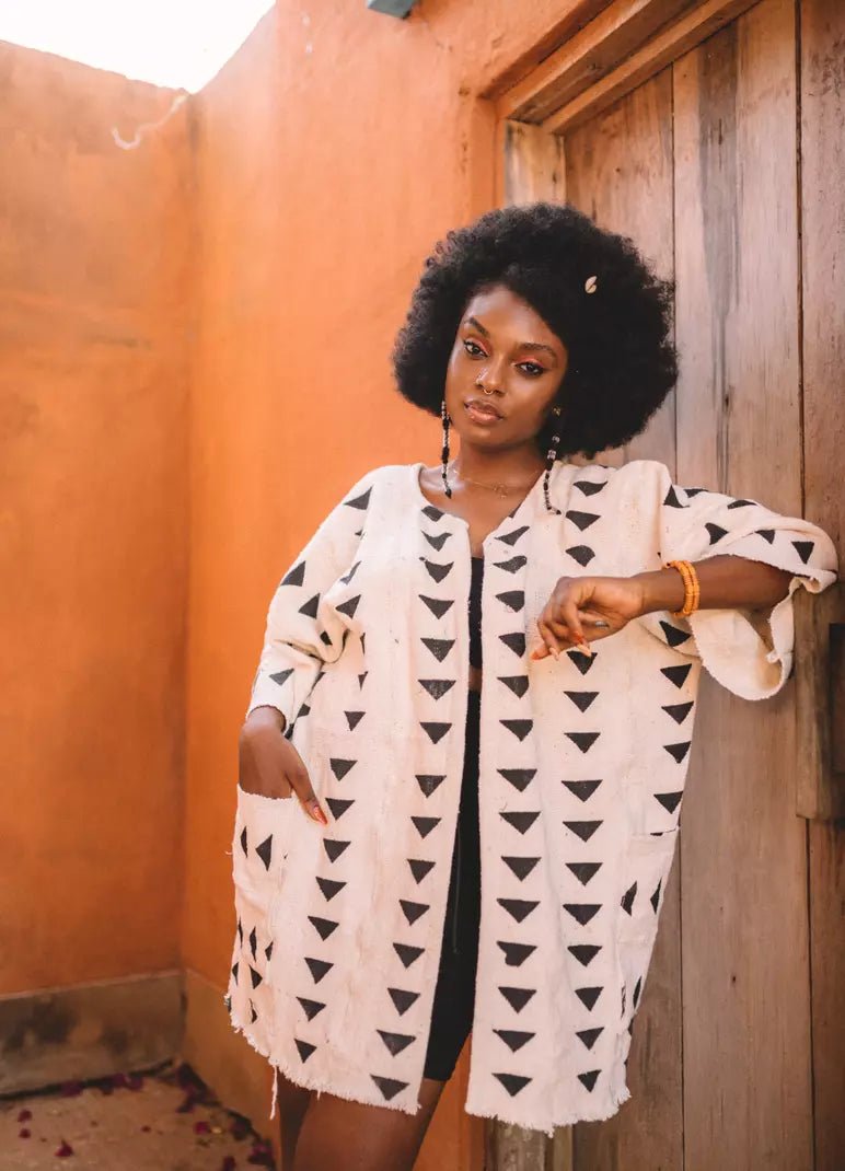 Pyramids Bogolan Cloak (Pre - Order)#african_fabric_ghana#