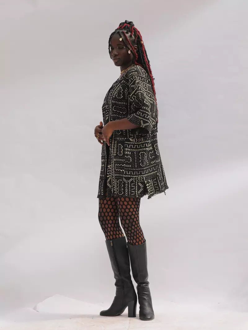 Raw Dinner Bogolan Cloak (Pre - Order)#african_fabric_ghana#