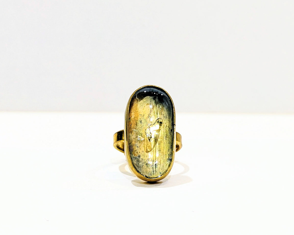 Brass Ring (Oval Glass) - 012
