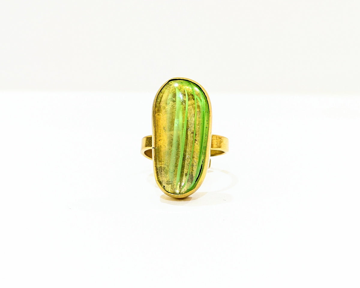 Brass Ring (Oval Glass) - 013