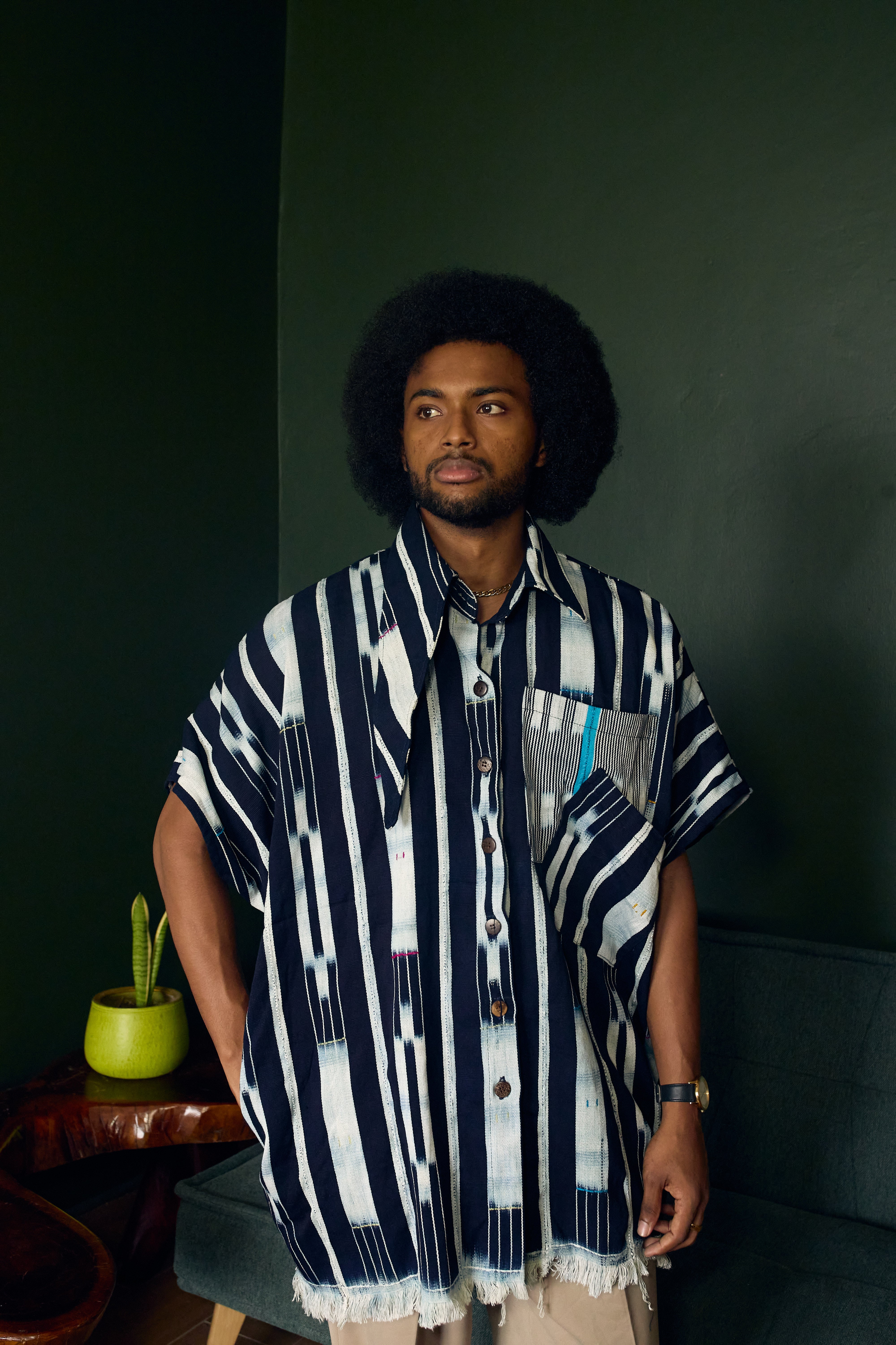 Blue Bubble Baule Shirt Dress - Short