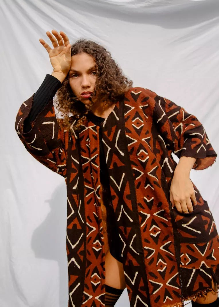 Rocketship Bogolan Cloak (Pre - Order)#african_fabric_ghana#
