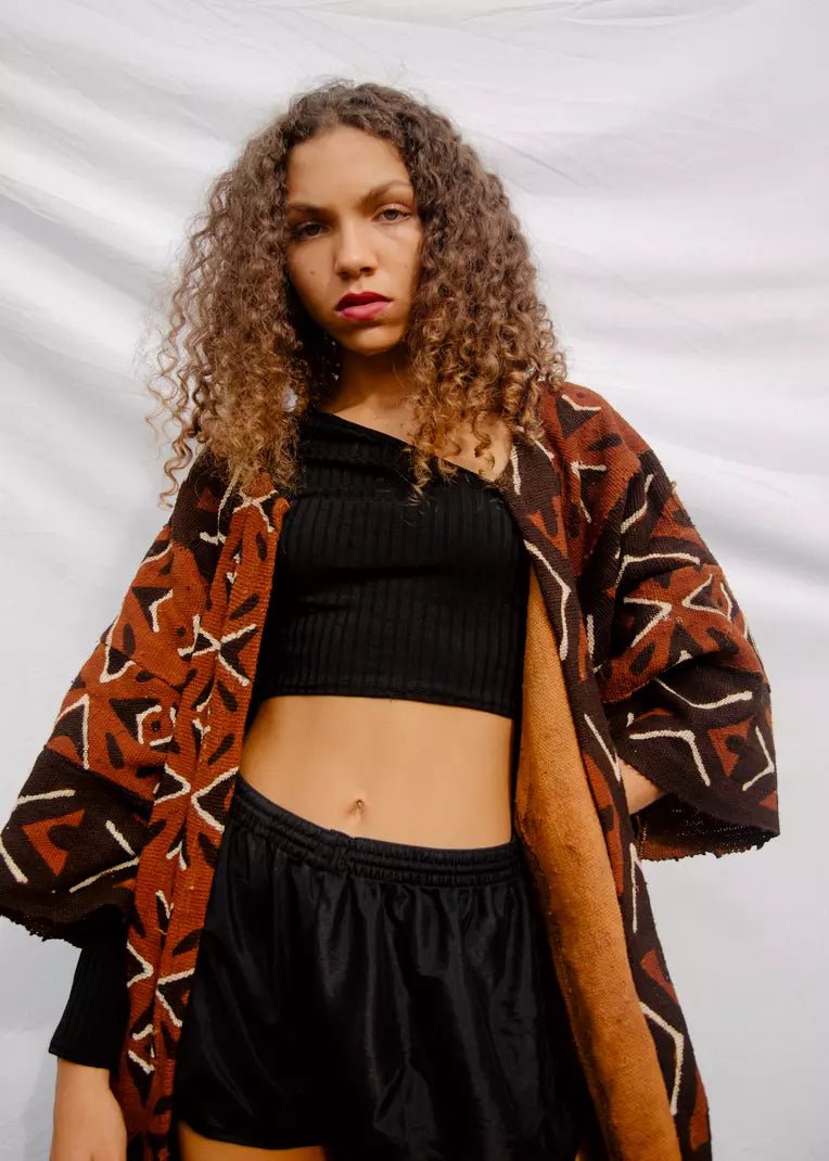 Rocketship Bogolan Cloak (Pre - Order)#african_fabric_ghana#