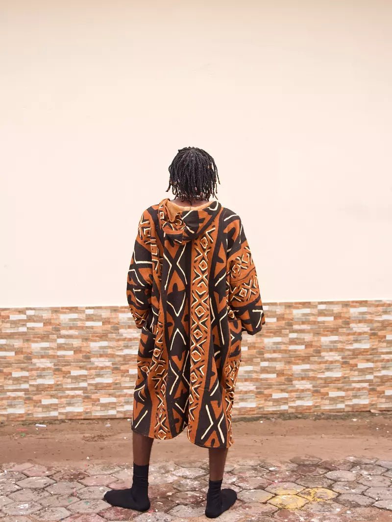 Rocketship Hooded Bogolan Cloak (Pre - Order)#african_fabric_ghana#