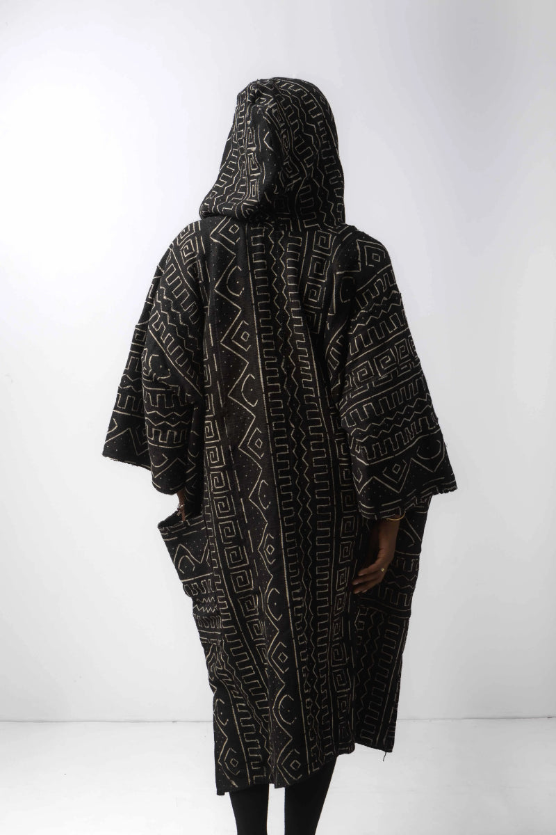 Saturn Hooded Bogolan Cloak (Pre - Order)#african_fabric_ghana#