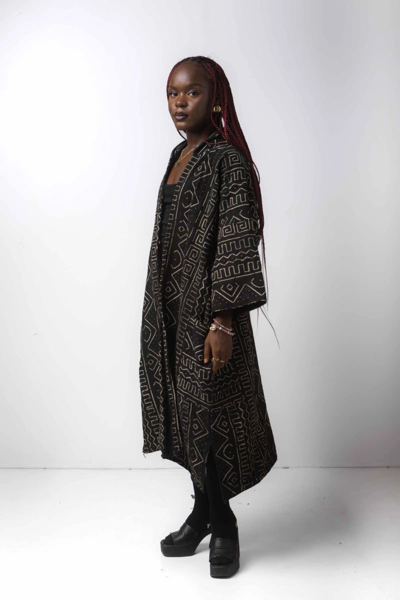 Saturn Hooded Bogolan Cloak (Pre - Order)#african_fabric_ghana#