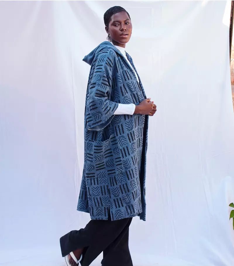 September In Accra Hooded Bogolan Cloak#african_fabric_ghana#