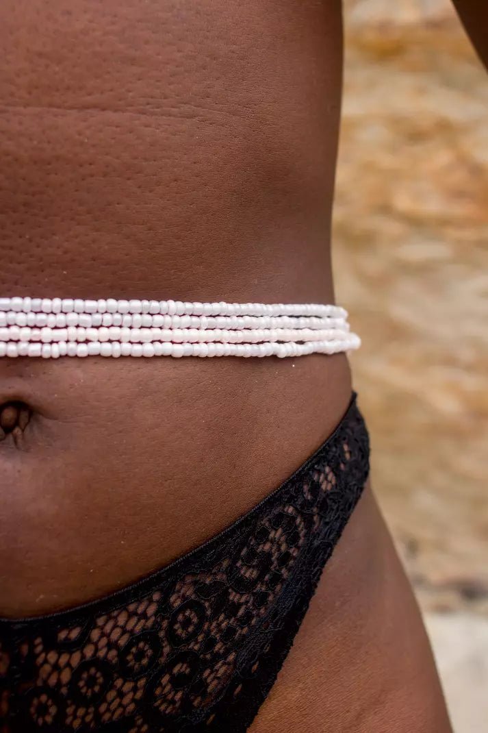 Set of 2 Light Pink String Beads#african_fabric_ghana#