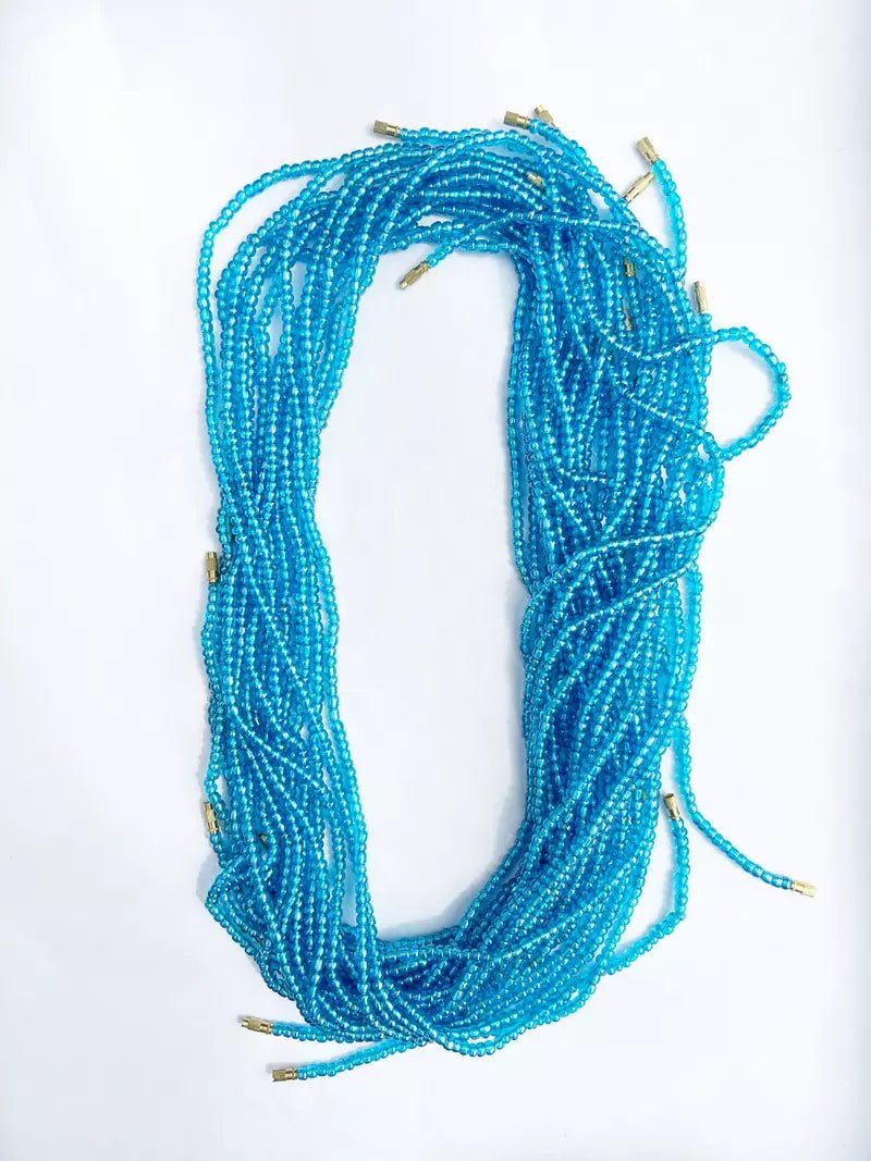 Set of 4 Sea Blue String Beads#african_fabric_ghana#