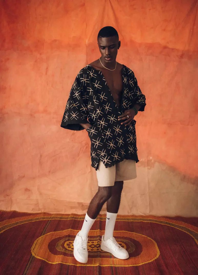 Skyline To Bogolan Cloak (Pre - Order)#african_fabric_ghana#