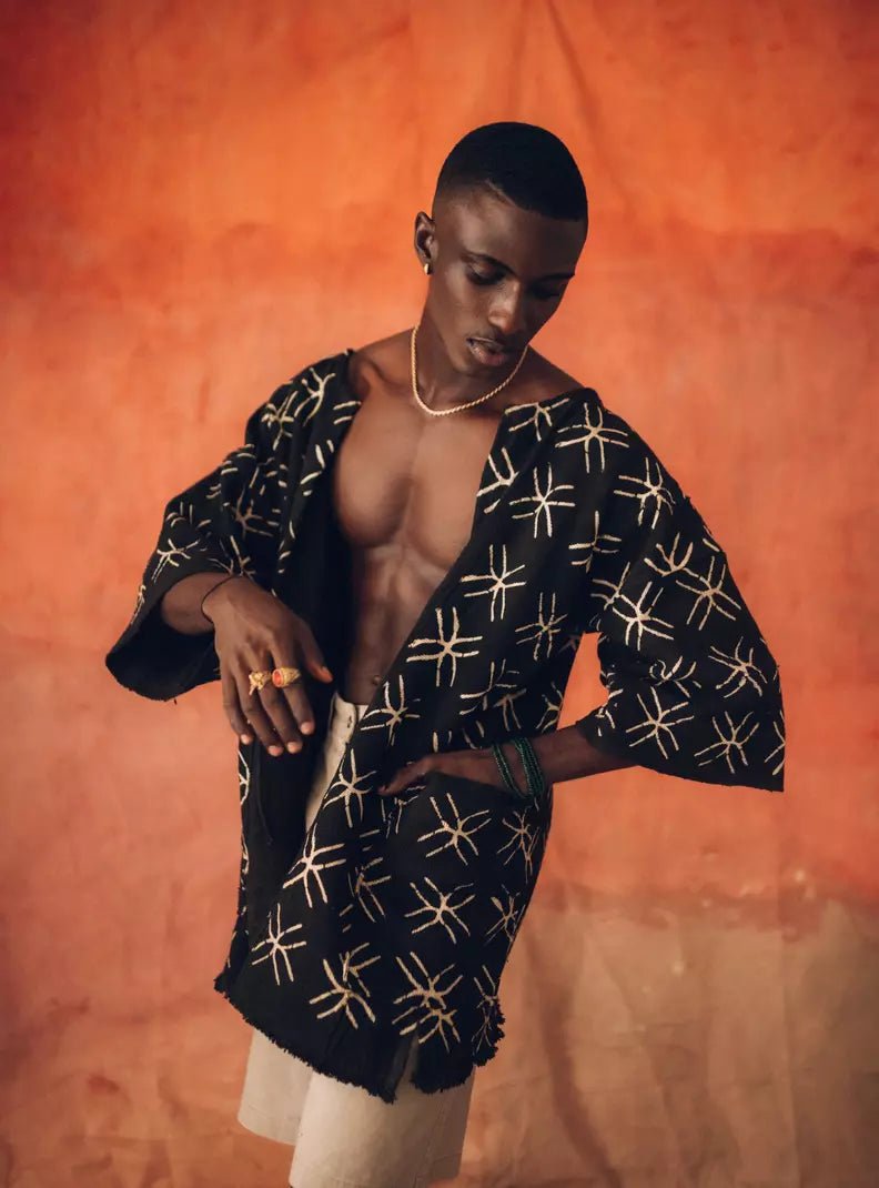 Skyline To Bogolan Cloak (Pre - Order)#african_fabric_ghana#