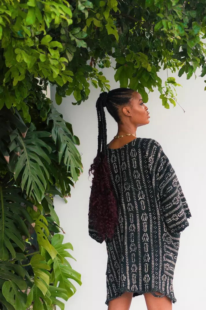 Spearmint Bogolan Cloak (Pre - Order)#african_fabric_ghana#
