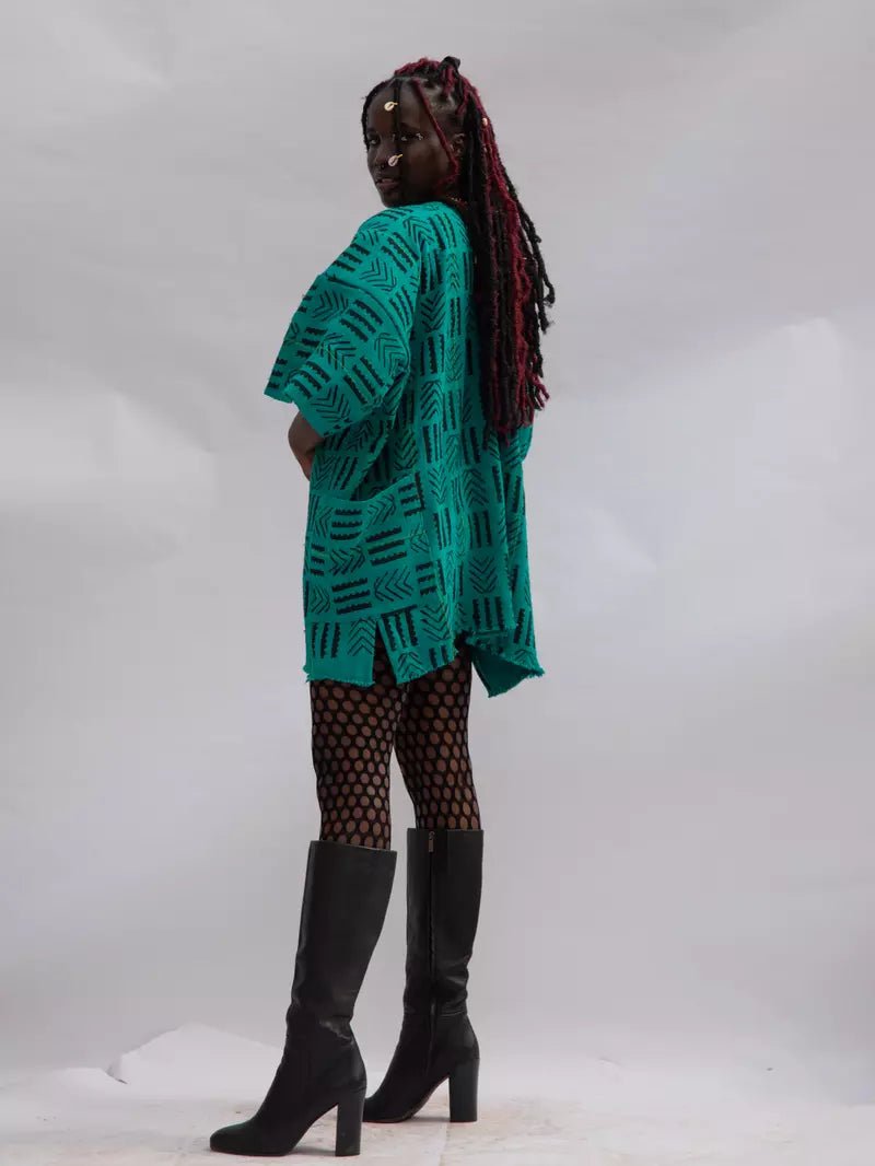 Spring In Accra Bogolan Cloak (Pre - Order)#african_fabric_ghana#