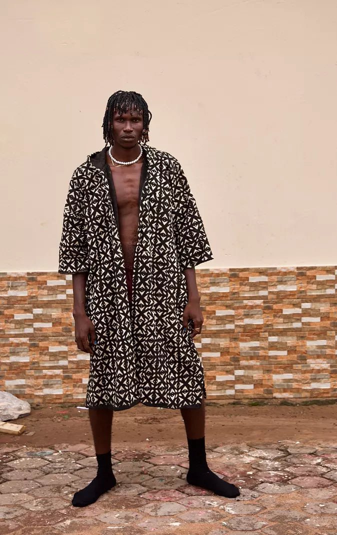Star Signs Hooded Bogolan Cloak (Pre - Order)#african_fabric_ghana#