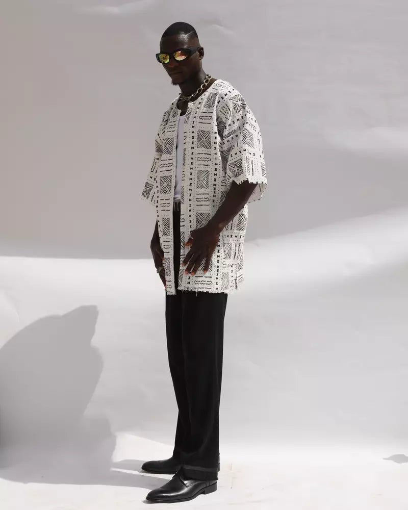 Storm Bogolan Cloak#african_fabric_ghana#