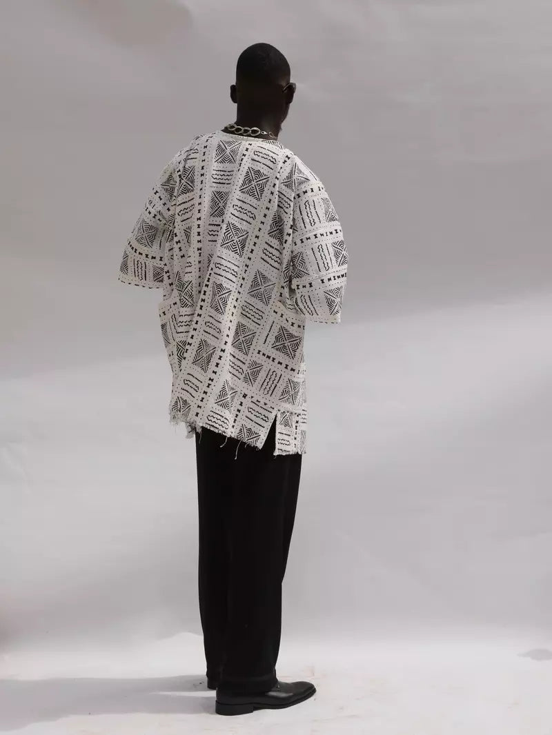 Storm Bogolan Cloak#african_fabric_ghana#