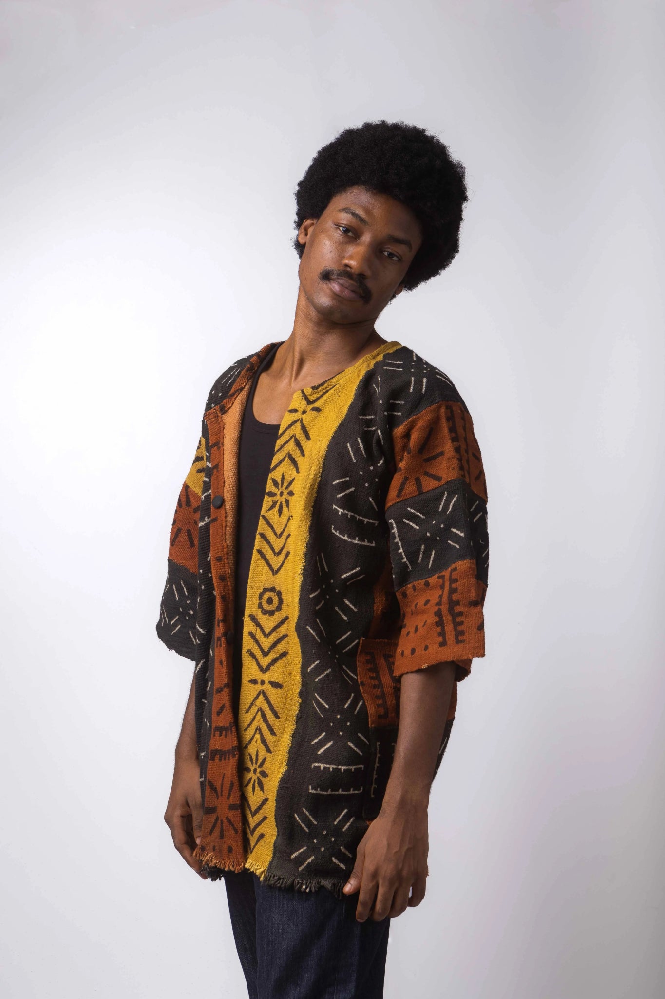 Summer Mood Bogolan Cloak (Pre - Order)#african_fabric_ghana#