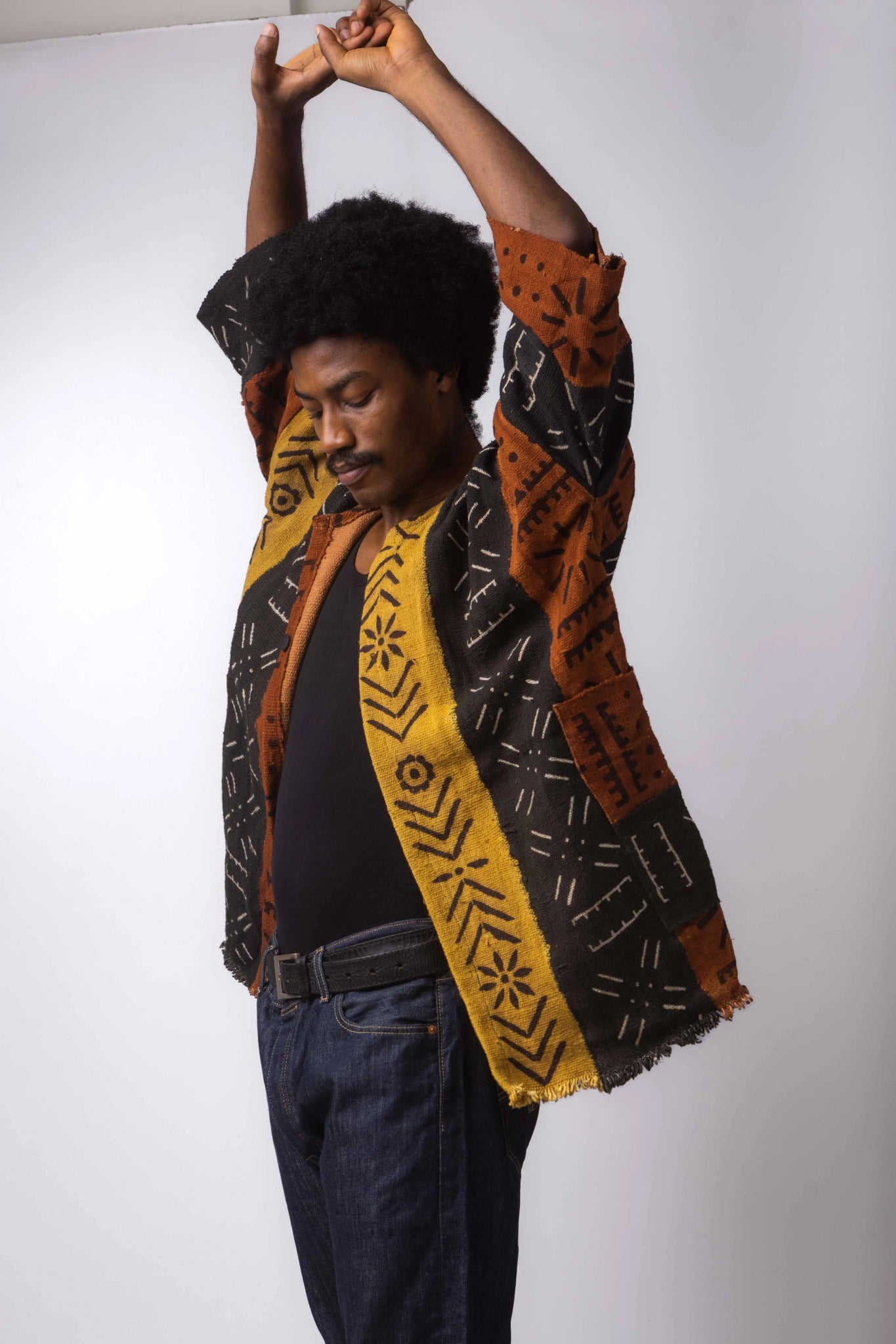 Summer Mood Bogolan Cloak (Pre - Order)#african_fabric_ghana#