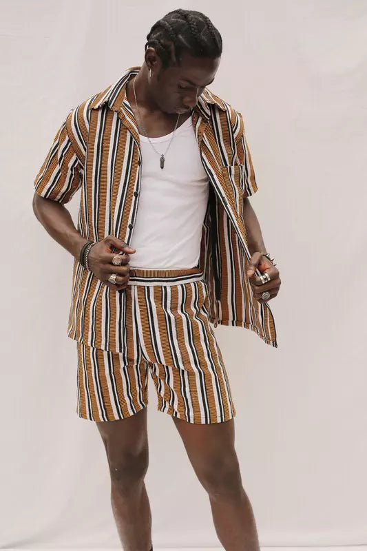 Sunset Men’s Shorts#african_fabric_ghana#