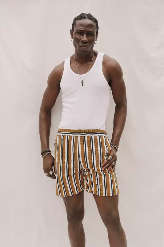 Sunset Men’s Shorts#african_fabric_ghana#