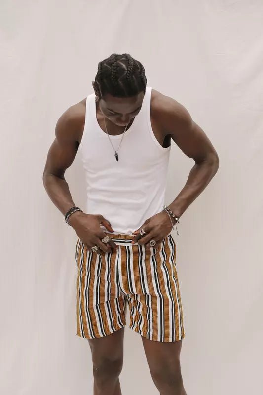 Sunset Men’s Shorts#african_fabric_ghana#