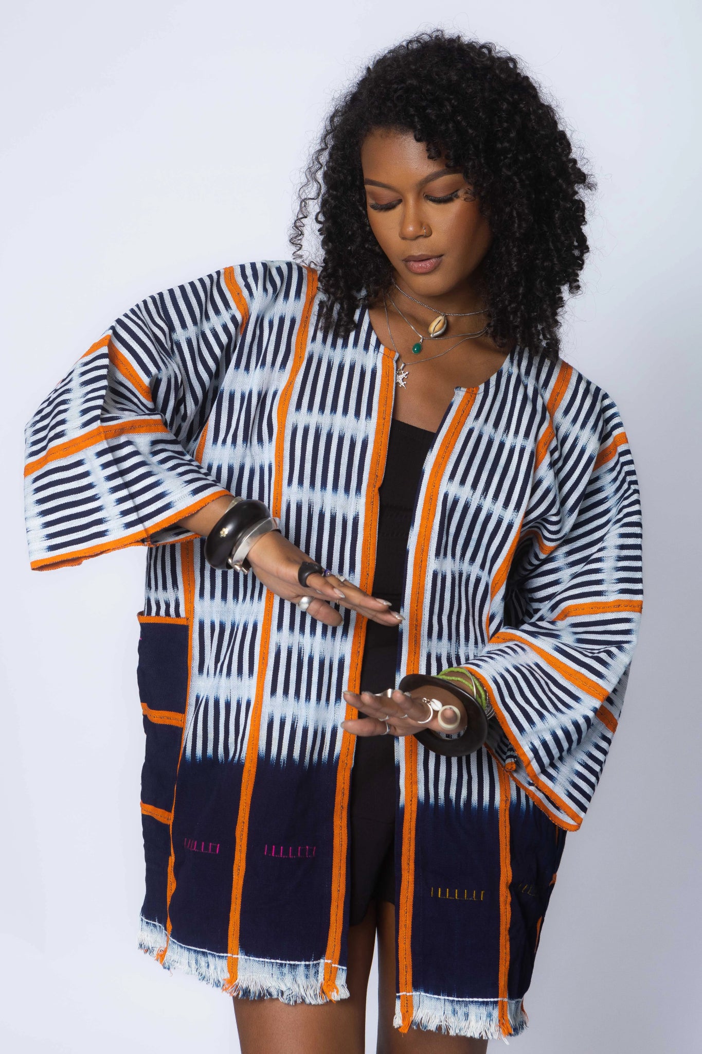Tequila Sunrise Baulé Cloak#african_fabric_ghana#