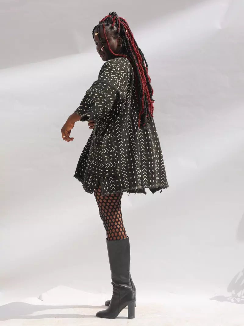 The Alps Bogolan Cloak (Pre - Order)#african_fabric_ghana#