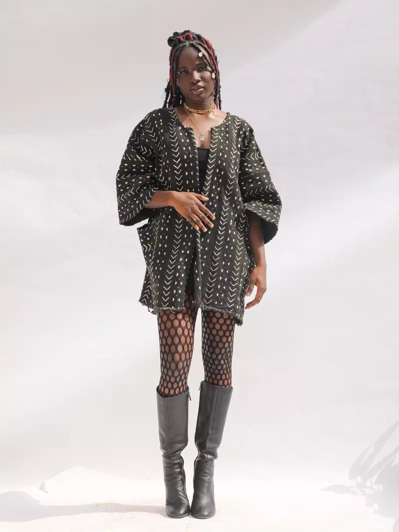 The Alps Bogolan Cloak (Pre - Order)#african_fabric_ghana#
