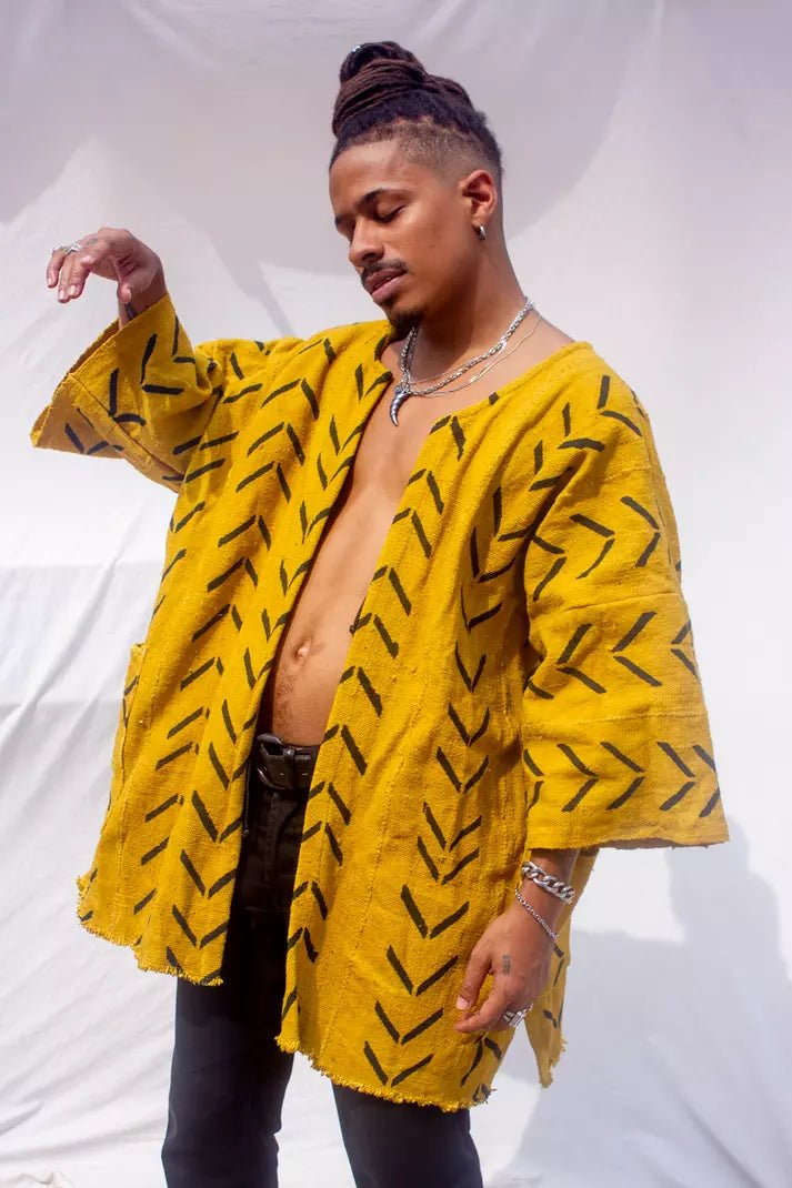 The Birds Bogolan Cloak (Pre - Order)#african_fabric_ghana#