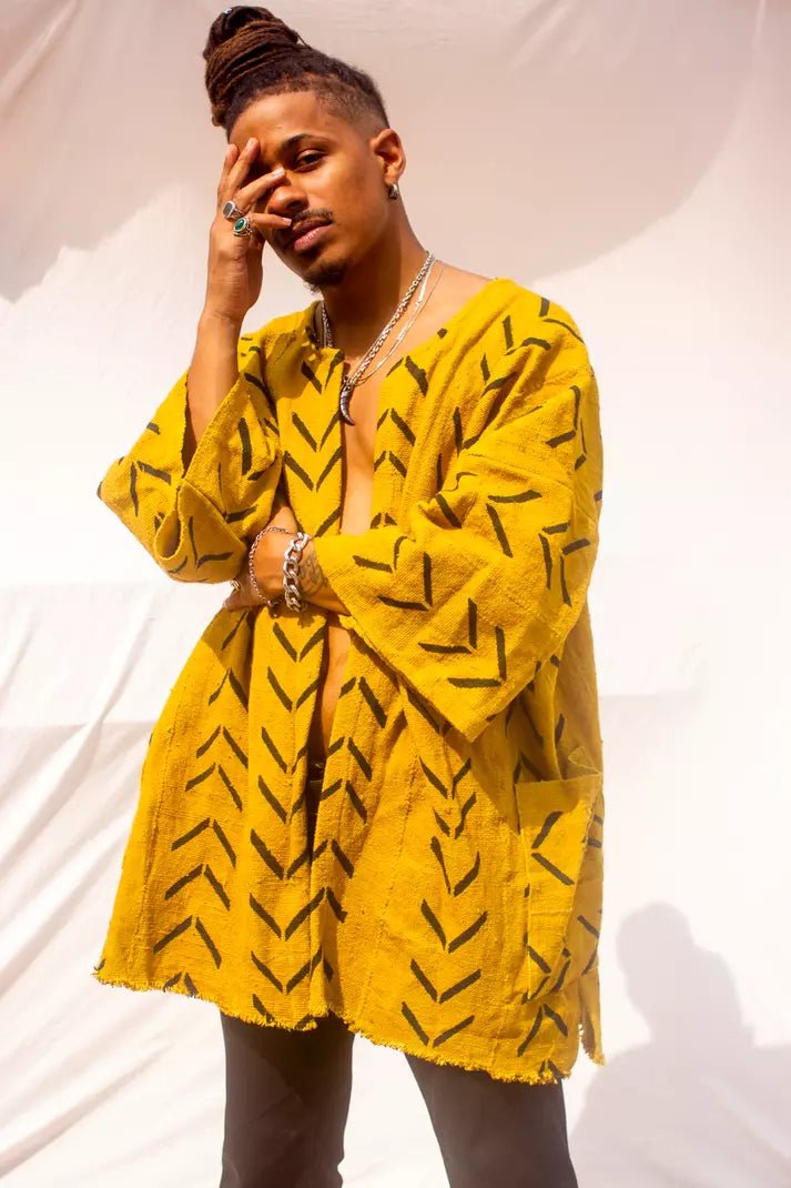 The Birds Bogolan Cloak (Pre - Order)#african_fabric_ghana#
