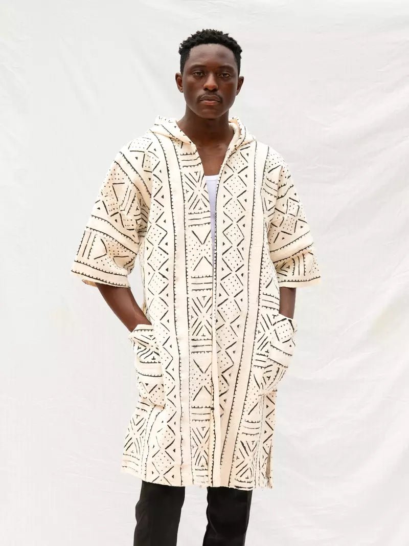 The Builder Hooded Bogolan Cloak (Pre - Order)#african_fabric_ghana#