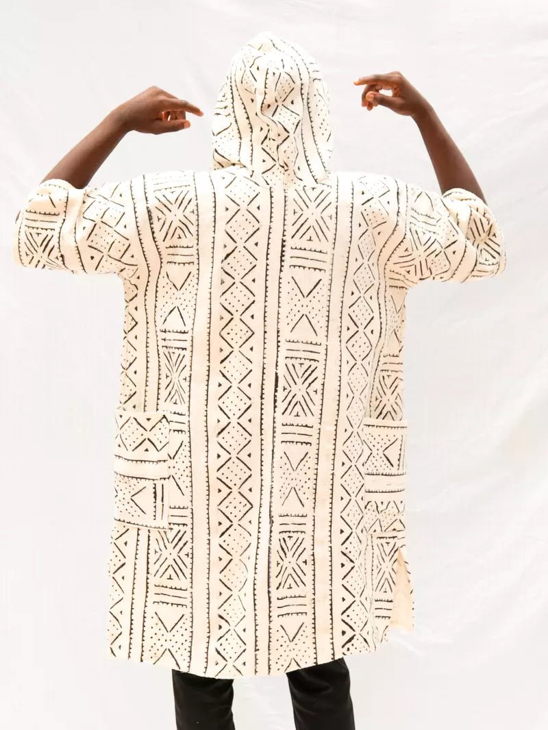 The Builder Hooded Bogolan Cloak (Pre - Order)#african_fabric_ghana#