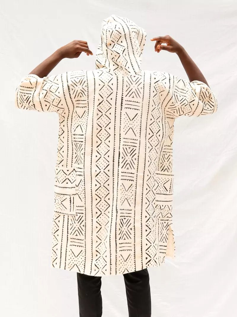 The Builder Hooded Bogolan Cloak (Pre - Order)#african_fabric_ghana#