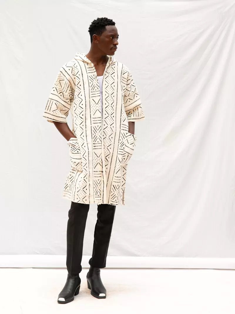 The Builder Hooded Bogolan Cloak (Pre - Order)#african_fabric_ghana#