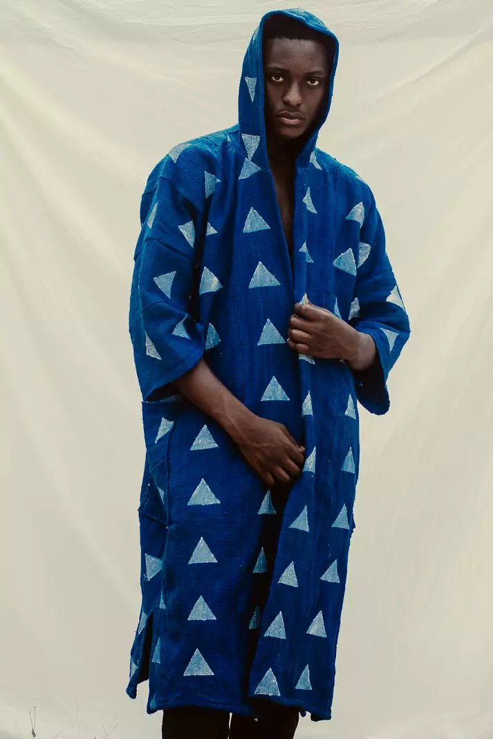 The Cloud Hooded Bogolan Cloak#african_fabric_ghana#