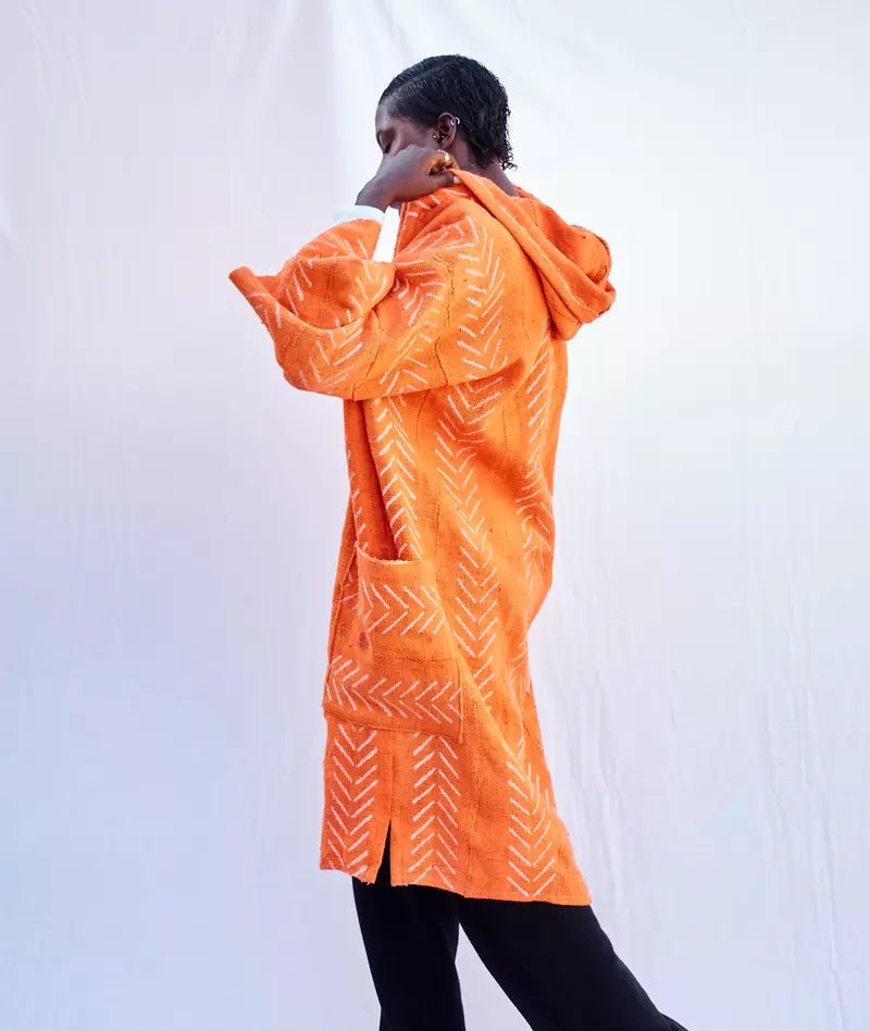 The Moment Hooded Bogolan Cloak#african_fabric_ghana#