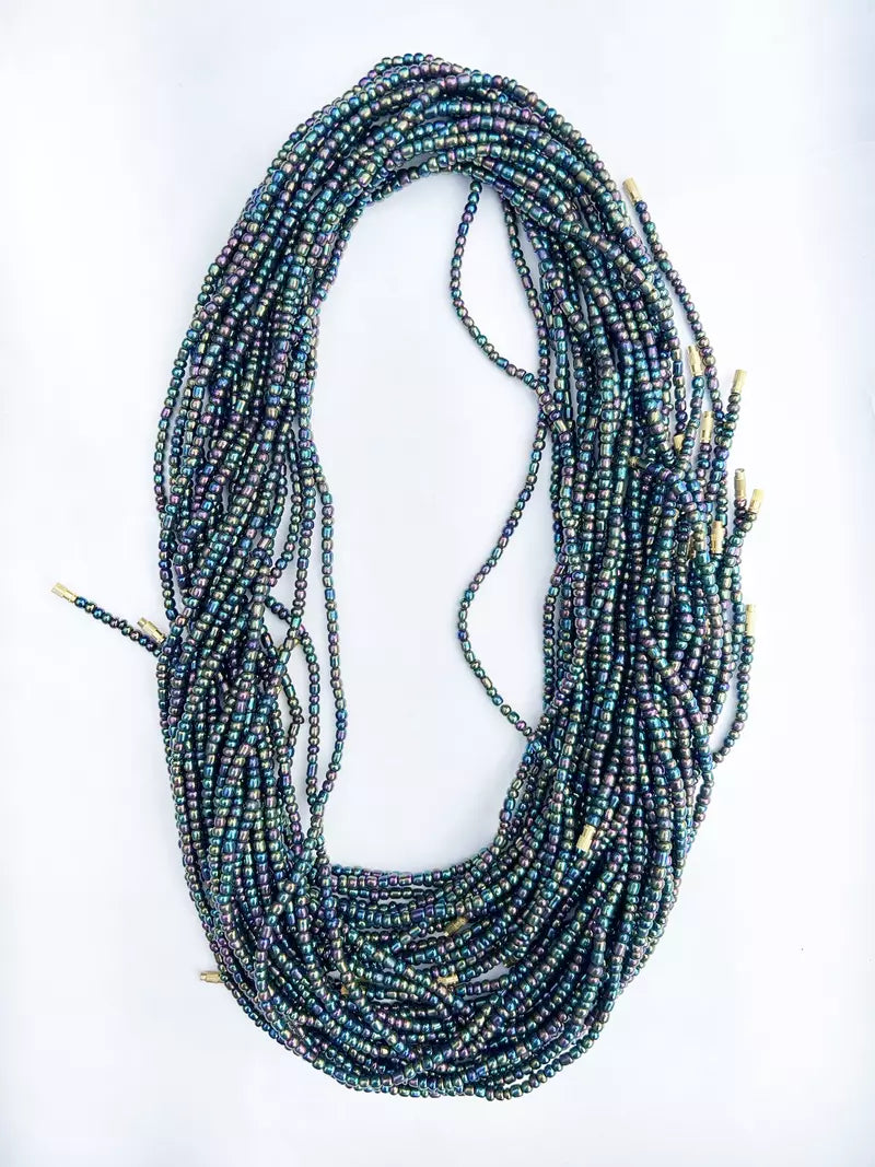 Set di 4 perline di filo di perle multicolori