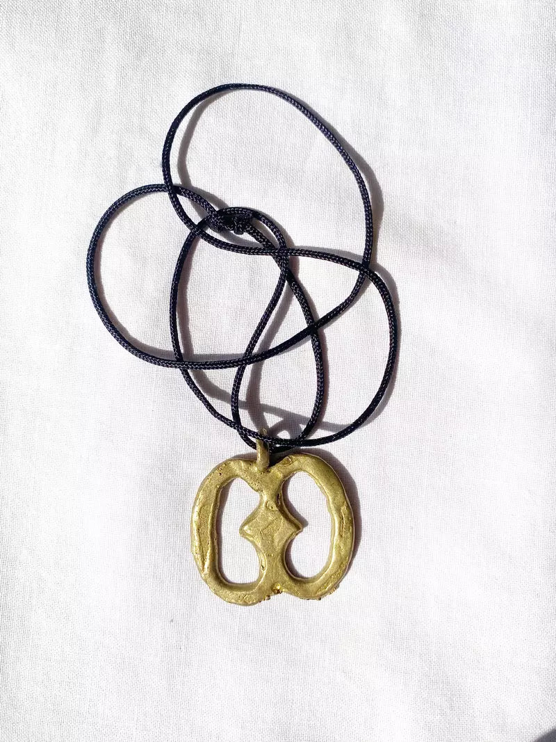 Nyame Biribi Wo Soro Brass Necklace