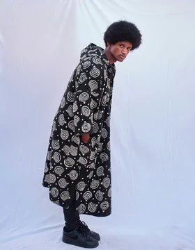 Wifi Hooded Bogolan Cloak#african_fabric_ghana#