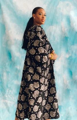 Wifi Hooded Bogolan Cloak#african_fabric_ghana#