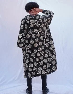 Wifi Hooded Bogolan Cloak#african_fabric_ghana#