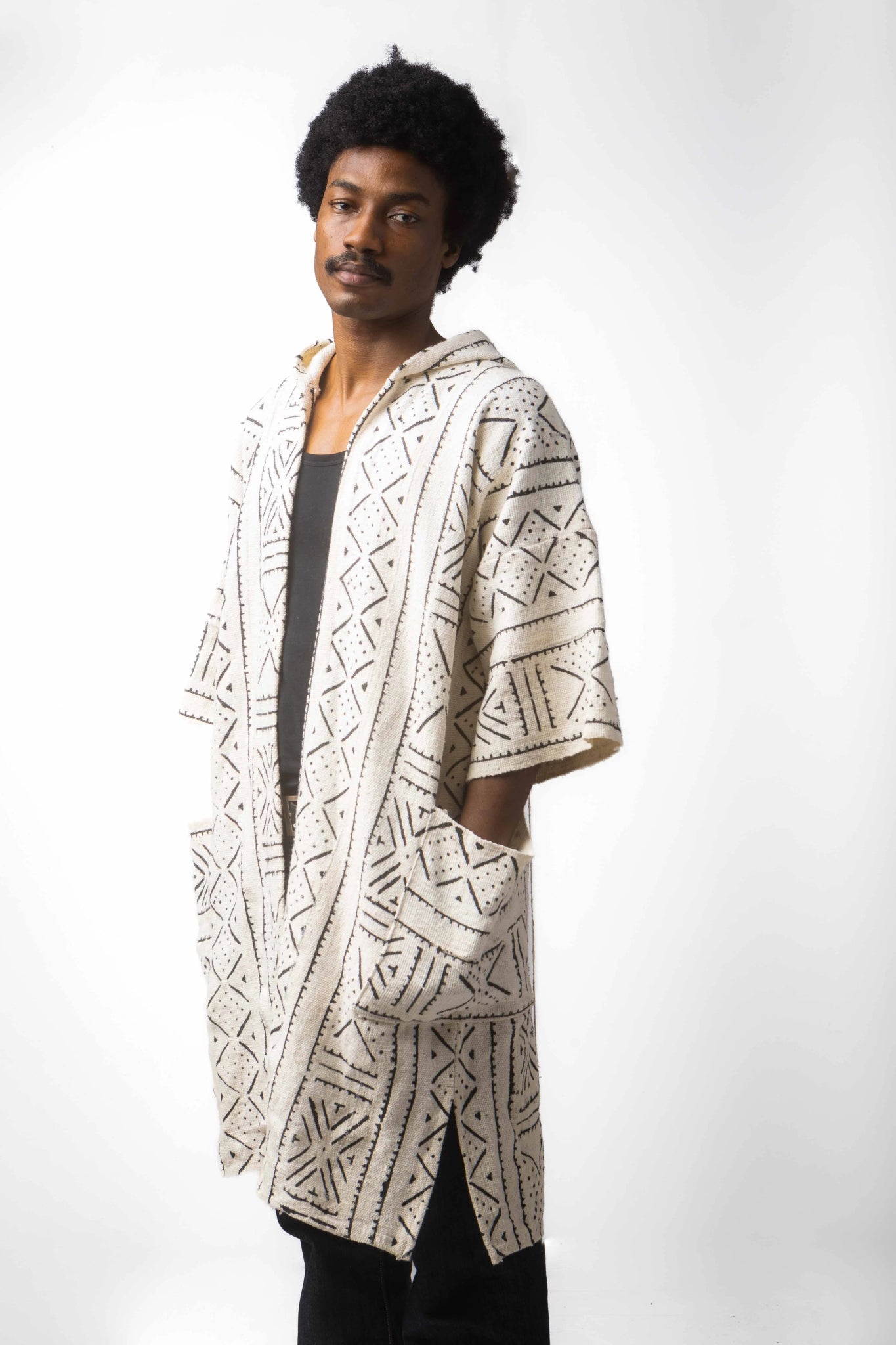 Your Power Hooded Bogolan Cloak (Pre - Order)#african_fabric_ghana#